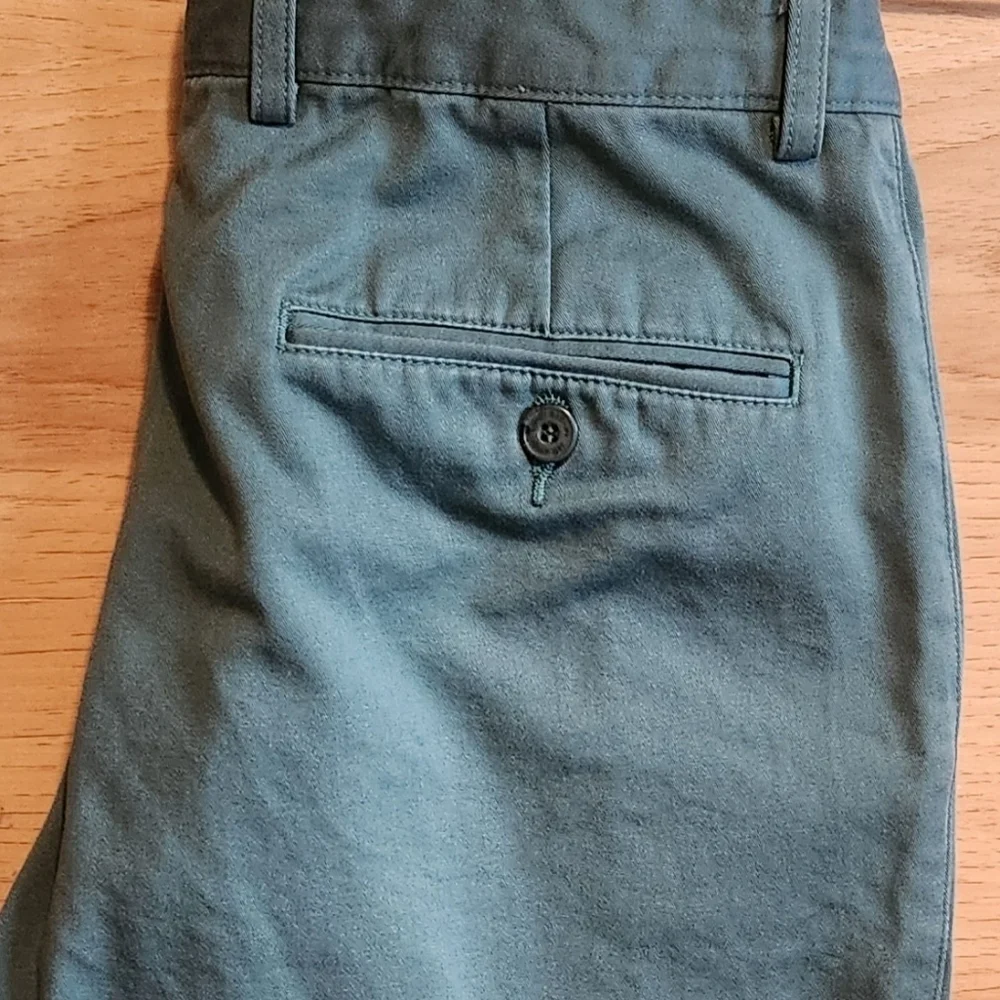 LUIGI BATANI ITALY MEN'S 100% COTTON CHINO PANT GREEN SIZE 32 ULTRA-SOFT EUC! - Picture 2 of 7